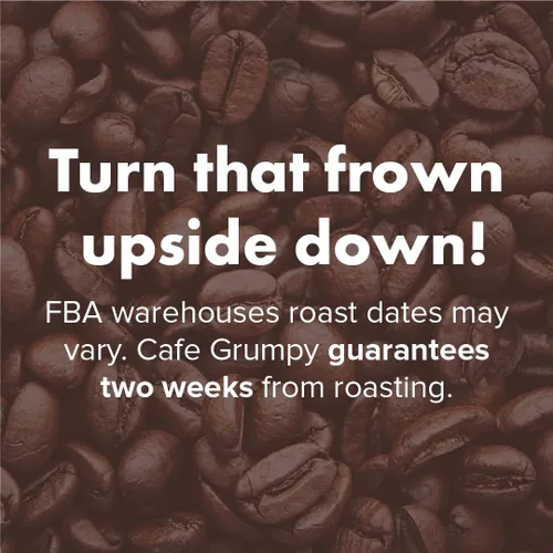 Vista 2 de Café Grumpy Café - Colombia granos enteros arábica, bolsa de 12 onzas, origen único, tostado medio, goteo, prensa francesa, vertido, cerveza fría