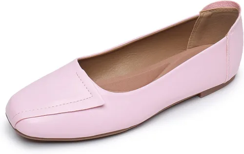 Vista 28 de VenusCelia - Zapatos bajos de baile para mujer Beige (Beige PU)