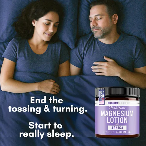 Vista 6 de Magnum Solace Loción nocturna de magnesio con árnica – Alivio calmante y relajación, magnesio altamente concentrado para músculos y articulaciones