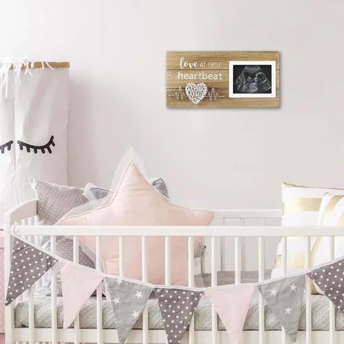 Vista 3 de VILIGHT Regalos para Nuevas Mamás - Anuncios de Embarazo Regalos de Revelación de Género para Bebés - Marco de Fotos de Sonograma Amor en el Primer