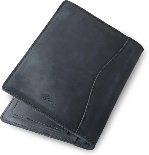Vista 9 de PEGAI Padfolio de cuero 100% hecho a mano, organizador de bloc de notas jurídicas para negocios, escuela, oficina, conferencias, resistente, piel