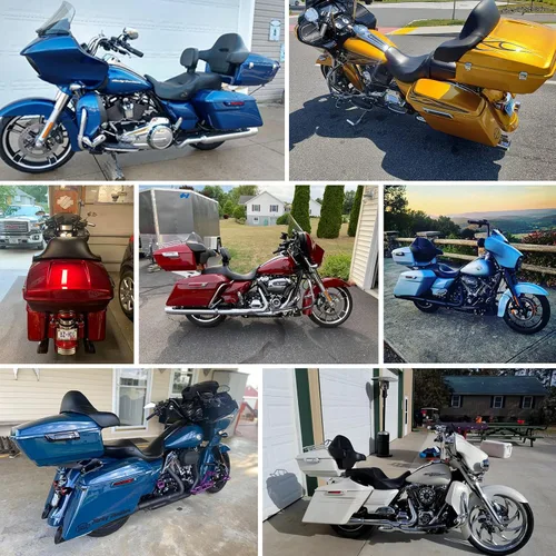 Vista 2 de Moto Onfire King Tour - Maletero con almohadilla de respaldo para Harley Touring 1997+ (Barracuda Silver)