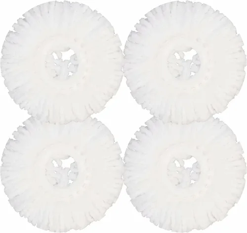 Vista 8 de Cabezal de trapeador para huracán, fregona giratoria, repuestos de cabezal de fregona de microfibra, almohadillas redondas para trapeador, paquete