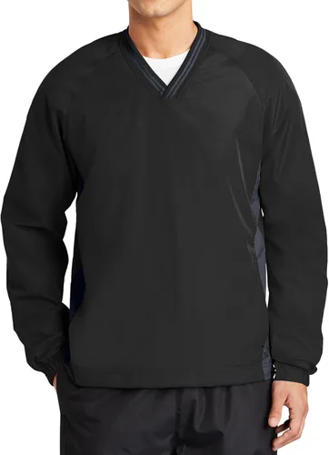 Vista 2 de Camisas atléticas de viento raglán con cuello en V para hombre en tallas regulares y grandes, XS-6XL