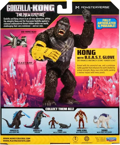 Vista 5 de Godzilla x Kong - Guante Kong de 6 pulgadas con B.E.A.S.T. de Playmates Toys