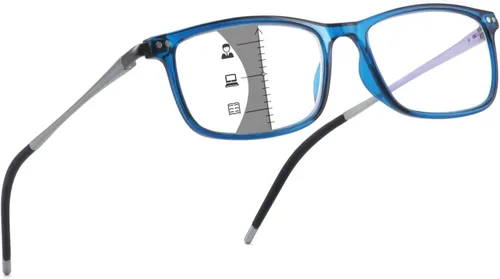 Vista 8 de SKYOAK Superb Extremely Light Progressive Multifocus Aluminum Arm TR90 Frame Blue Light Multifocal Readers