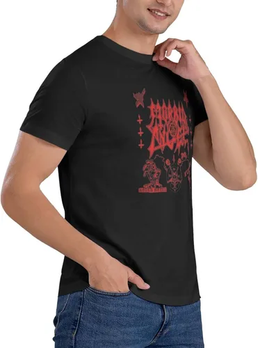 Vista 5 de PEYDEN Morbid Angel T Shirt Men Summer Fashion Breathable Cotton Round Neckline Shirt Sports Fitness Short Sleeve Tees