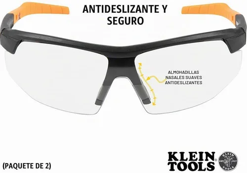 Vista 5 de KLEIN TOOLS 60171 Gafas de seguridad semicarco, lente transparente, paquete