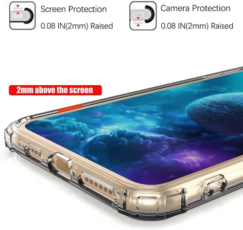 Vista 5 de Funda para Galaxy S20 FE 5G, protección contra caídas de flores de mariposa azul, a prueba de golpes, carcasa protectora de cuerpo completo