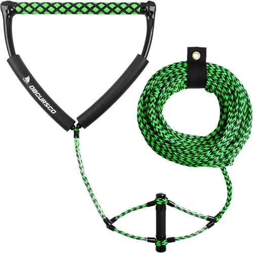 Vista 9 de Obcursco Cuerda Wakeboard, línea de deportes acuáticos con mango EVA. Ideal para esquí acuático, wakeboard, rodillera