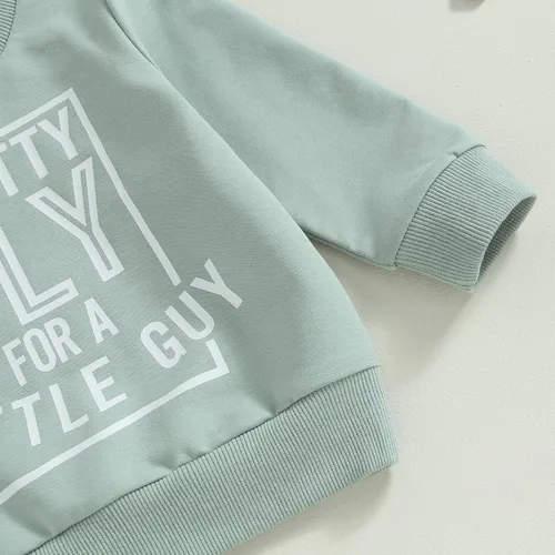 Vista 5 de Conjunto de ropa para bebé recién nacido, sudadera de manga larga y pantalones, para otoño e invierno, 2