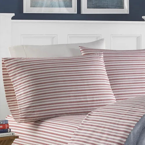 Vista 41 de Nautica - Sábanas, juego de ropa de cama de percal de algodón con funda de almohada a juego, vigorizante y fresco, bolsillo profundo