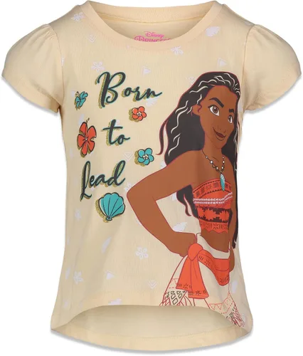 Vista 2 de Disney Princess Mulan Rapunzel Moana Tiana 4 Pack Short Sleeve Graphic T-Shirt