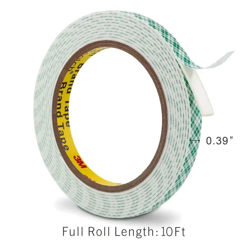 Vista 3 de Cinta de espuma de doble cara 0.39" x 10 pies Fabricada con cinta de espuma 3M de pelar y pegar Cinta de montaje Cinta de doble capa de uretano