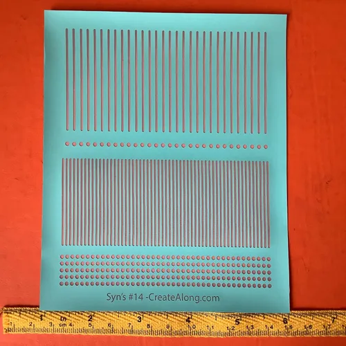 Vista 3 de Syn's #14 - Serigrafía geométrica de rayas y puntos para manualidades de arcilla polimérica + medios mixtos