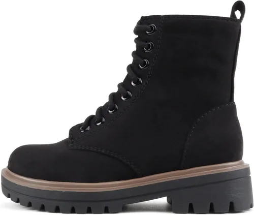 Vista 23 de SODA FIRM - Botines de combate con suela de lengüeta, cordones y cremallera lateral