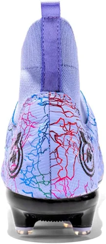Vista 3 de Dennger Tacos de fútbol para hombre, de caña alta, zapatos de fútbol AG, zapatos deportivos cómodos para adultos, niños grandes y niñas, atléticos