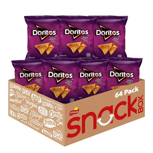Vista 9 de Doritos Chips de tortilla saborizados, queso nacho, 1 onza (paquete de 104)