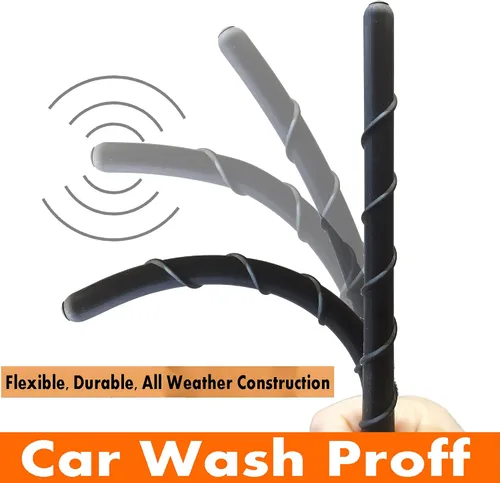 Vista 4 de Antena flexible de goma en espiral de 7 pulgadas para Kia Soul (2009-2019), antena Kia Soul EV (2015-2019), a prueba de lavado de autos, reemplazo