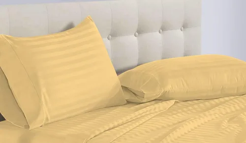 Vista 6 de Epic Cotton 100% algodón egipcio, juego de sábanas de 4 piezas de cama de agua sin adjuntar de 1000 hilos, tamaño Queen, bolsillo profundo de 15