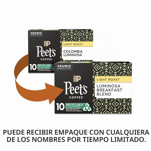Vista 3 de Peet's Coffee Paquete de K-Cup Colombia Luminosa, 10