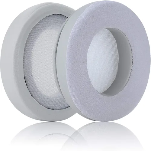 Vista 6 de Almohadillas de repuesto para orejas con cuero proteico y espuma viscoelástica para auriculares Razer Nari, Ultimate, Essential, Kraken Kitty Gris