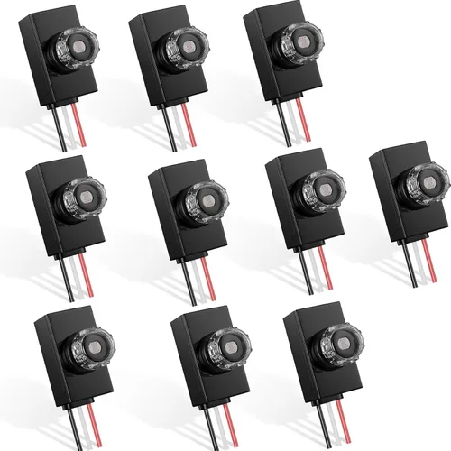 Vista 12 de Greencycle Interruptor de luz basculante negro de un solo polo, interruptor de luz de paleta de 15 amperios, interruptores Sp blancos, 120V-277V CA