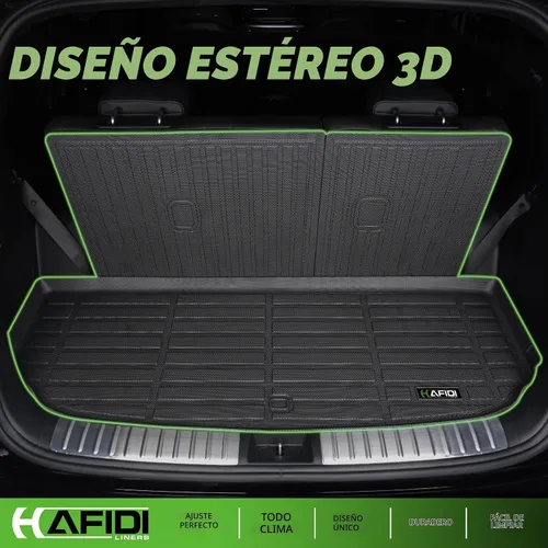 Vista 3 de Floor Mats & Cargo Liner for Jeep Grand Cherokee L 2021-2026 6-Seats Apto para consola central, con alfombrilla de respaldo, ajuste personalizado