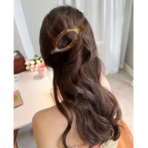 Vista 4 de ATODEN Pinzas planas para el cabello, 3 piezas, French Concord - Pinzas de mandíbula neutras grandes para cabello fino/grueso, blanco, marrón, negro