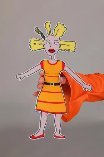 Vista 4 de Disfraz para niña de Angelica de Rugrats de Nickelodeon Multicolor