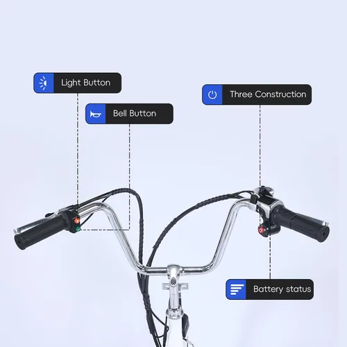 Vista 8 de Garvee Triciclo para adultos, triciclo de 7 velocidades para adultos, bicicletas de 3 ruedas para adultos con cestas, triciclos para adultos