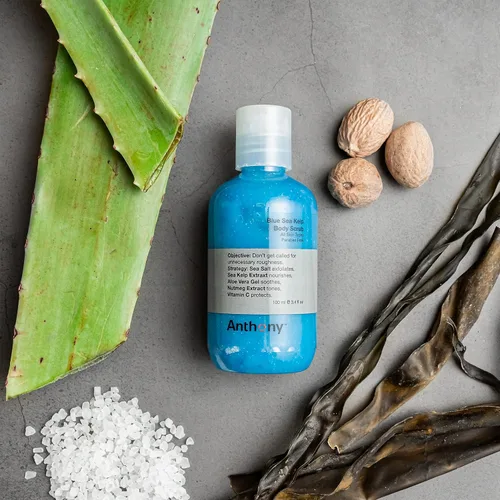 Vista 4 de Anthony Exfoliante corporal – Sal marina, vitamina C y aloe vera limpia profundamente, suaviza los parches ásperos y calma y protege la piel – Gel