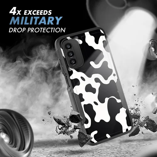 Vista 5 de Funda para Moto G 5G 2022, resistente de doble capa híbrida de policarbonato duro, goma suave, a prueba de golpes, funda protectora resistente