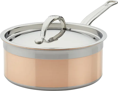Vista 17 de Hestan - Colección CopperBond - Cacerola de cobre 100% puro, compatible con cocina de inducción, 1.5 cuartos