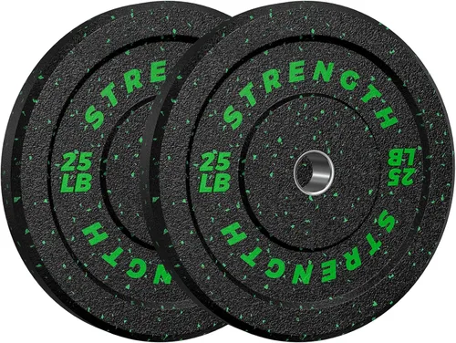 Vista 12 de XDDIAS Placas de parachoques de 2 pulgadas, juego de discos de peso olímpicos de goma para entrenamiento de fuerza en el gimnasio en casa, 20-260