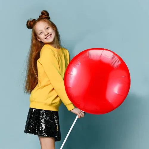 Vista 6 de Kathfly Paquete de 5 globos reutilizables en color rojo con clip extraíble y poste para decoración de Halloween