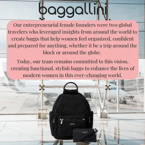 Vista 30 de Baggallini Mochila todo el día para mujer con pulsera de teléfono RFID, Negro, talla única