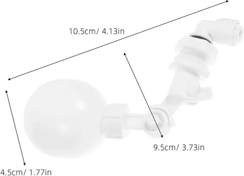 Vista 4 de 2pcs Automatic Water Level Control Valve 1/4 Inch Quick Connect White Mini Plastic Float Ball For Tanks Dispensers Auto