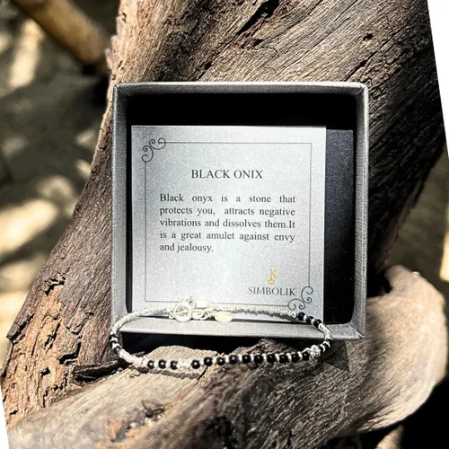 Vista 7 de Pulsera energética hecha a mano con cuentas de plata de ley 925 con piedras preciosas - Empoderando la joyería de las mujeres