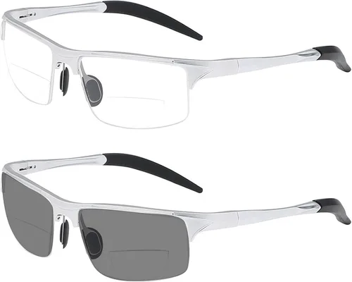 Vista 10 de Lentes de lectura multifocales de magnesio de aluminio para hombre, presbicia, hipermetropía, gafas bifocales, sol fotocromáticas, NX
