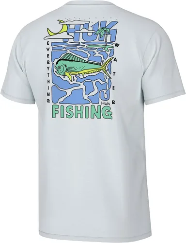 Vista 18 de HUK Mens Fishing Graphic Tee, Performance Short Sleeve, Quick-Dry Bass Bones - Búho nocturno