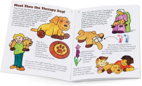 Vista 9 de ROYLCO Theo The Sensory Companion - Animal de peluche, 2.5 libras, juguete sensorial, pelo suave, paquete de calor/frío, animal de peluche