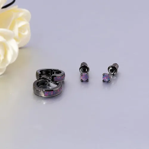 Vista 84 de CiNily Aretes Huggie de ópalo con bisagras, chapados en oro, hipoalergénicos, pequeños aretes de aro para mujeres, adolescentes, niñas, hombres