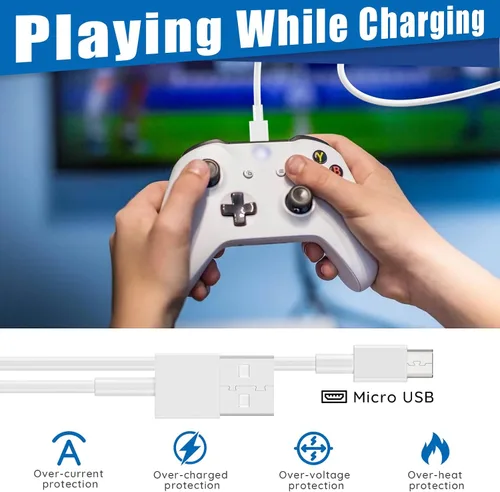 Vista 5 de Rechargeable Battery Pack for Xbox OneSXElite Controller with Micro-USB Charging Port, 2 x 1400mAh Batteries for Xbox One Controller