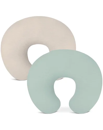 Vista 13 de Fundas de almohada de lactancia, funda de muselina para almohadas de lactancia, cómodas para bebés niñas y niños (beige)