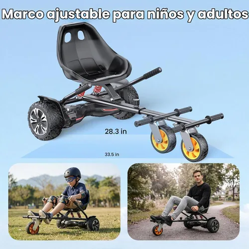Vista 3 de Awwscooter Hoverboard Go Kart accesorio para niños y adultos no incluido