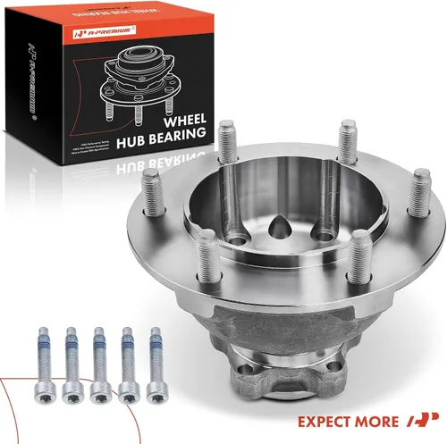 Vista 9 de A-Premium Cojinete de rueda delantera y conjunto de cubo con 6 lengüetas compatible con Ford Transit-250 2015, Transit-350 2015-2017, Transit-350 HD