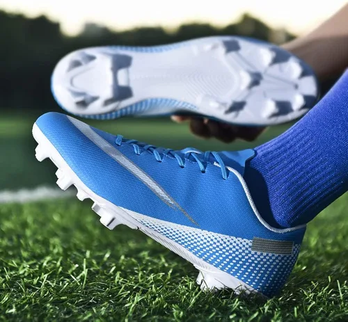 Vista 6 de Aiqzsh Zapatos deportivos de fútbol para hombre, zapatos de fútbol profesionales transpirables para deportes al aire libre, correr, competición