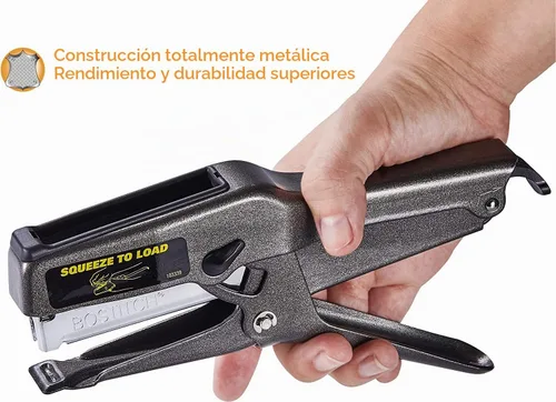 Vista 6 de Bostitch Office B8 Engrapadora de Alicate de Servicio Pesado con 1250 Grapas de 1/4" - Engrapadora Bostitch de Metal de Tira Completa para Cartón