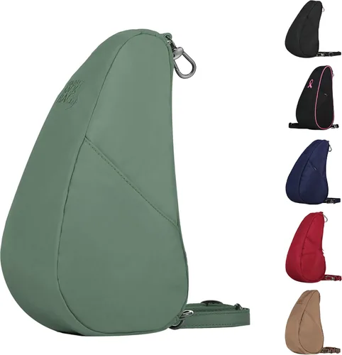 Vista 12 de AmeriBag Bolsa de espalda saludable 10" microfibra Crossbody Sling Baglett Negro